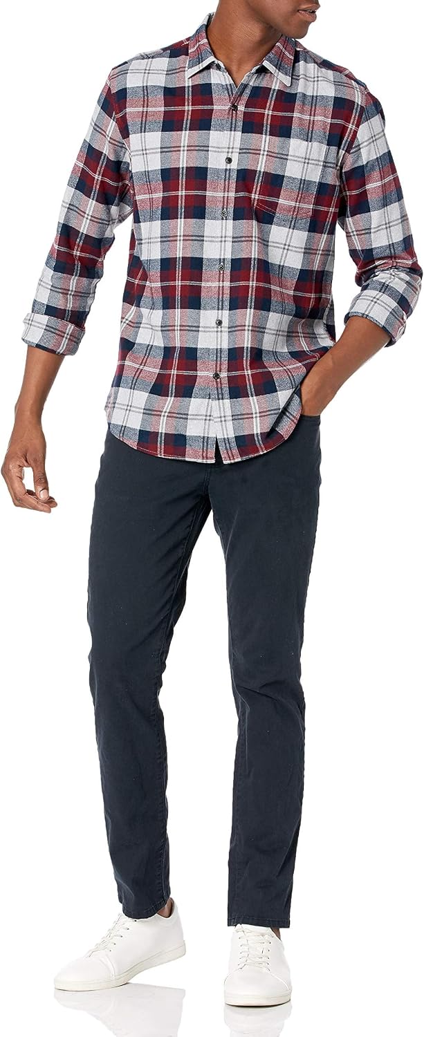 Detalle 2 de Amazon Essentials Camisa franela cuadros escoceses M