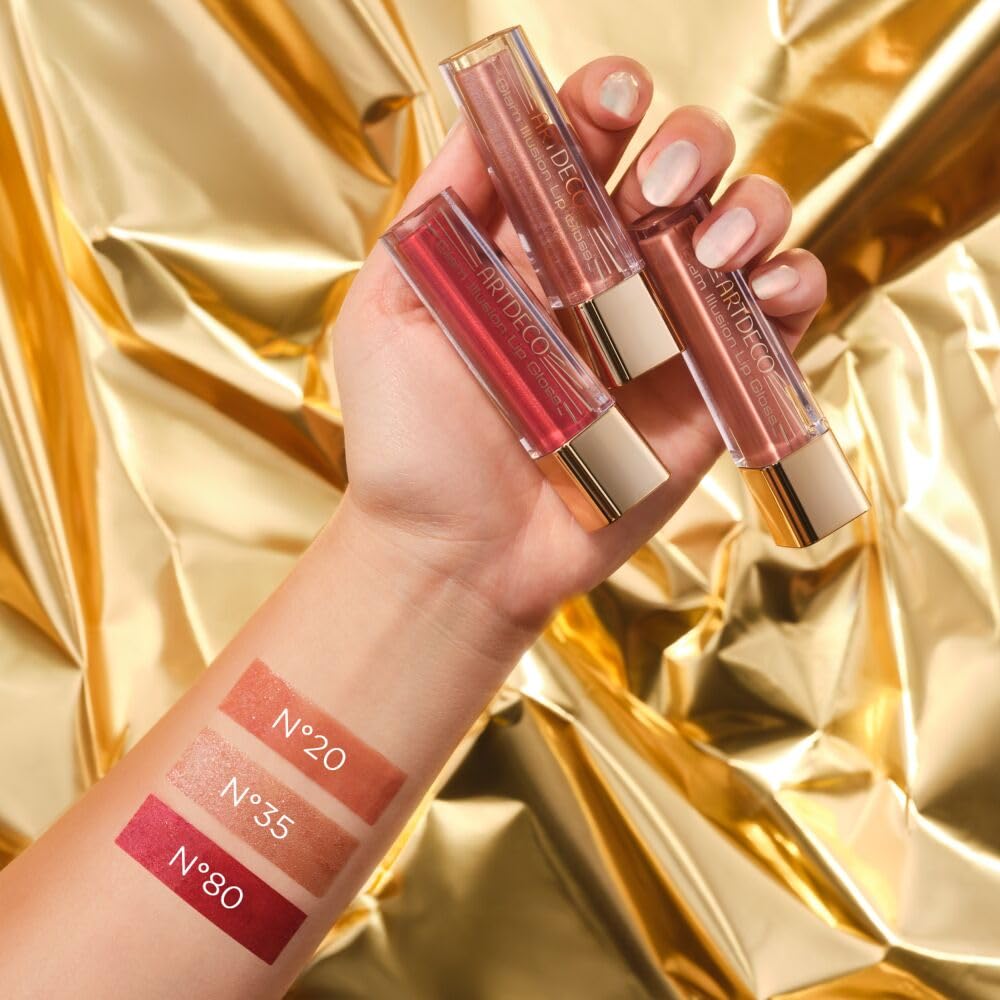 Detalle de ARTDECO Glam Illusion Lip Gloss – Glanzvoller Wet-Look mit Glitzer, 4 ml