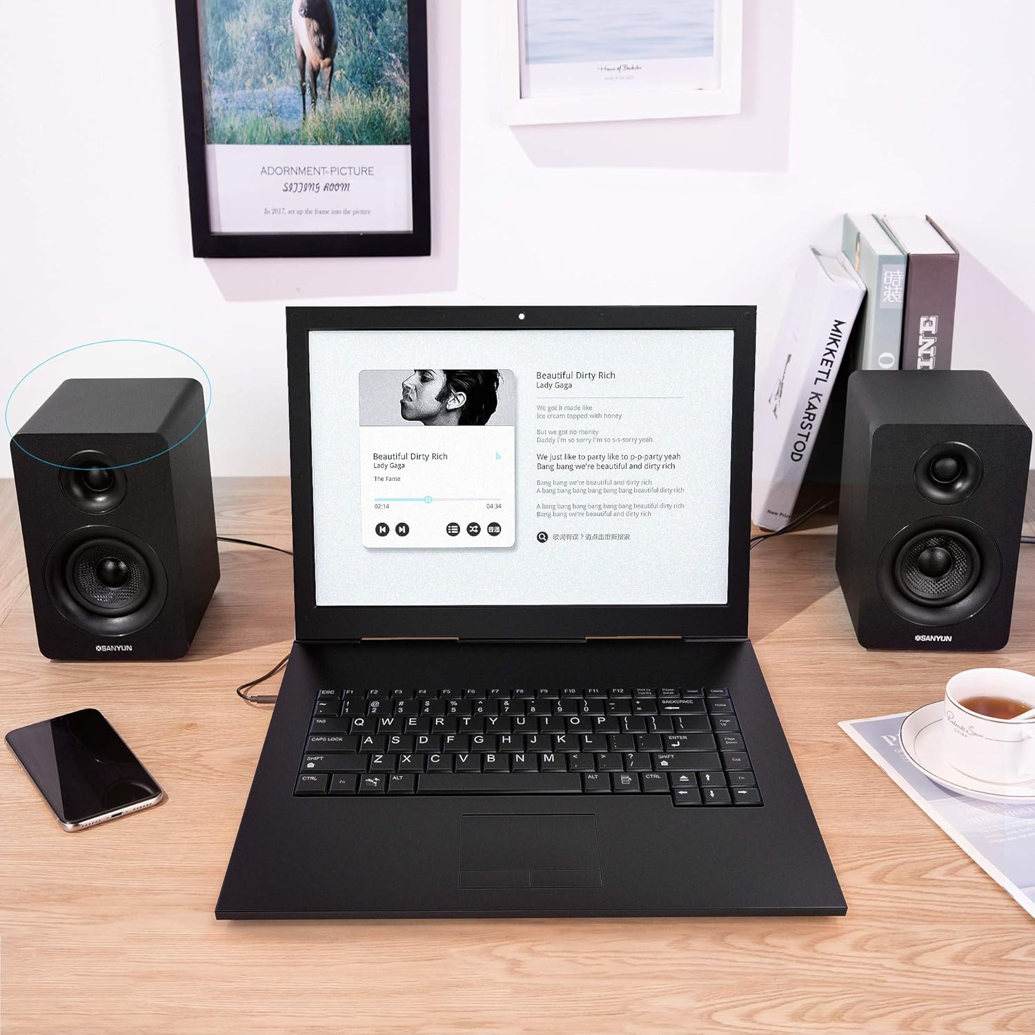 Thumbnail 4 de Sanyun SW208 3" Bluetooth bookshelf speakers 60W