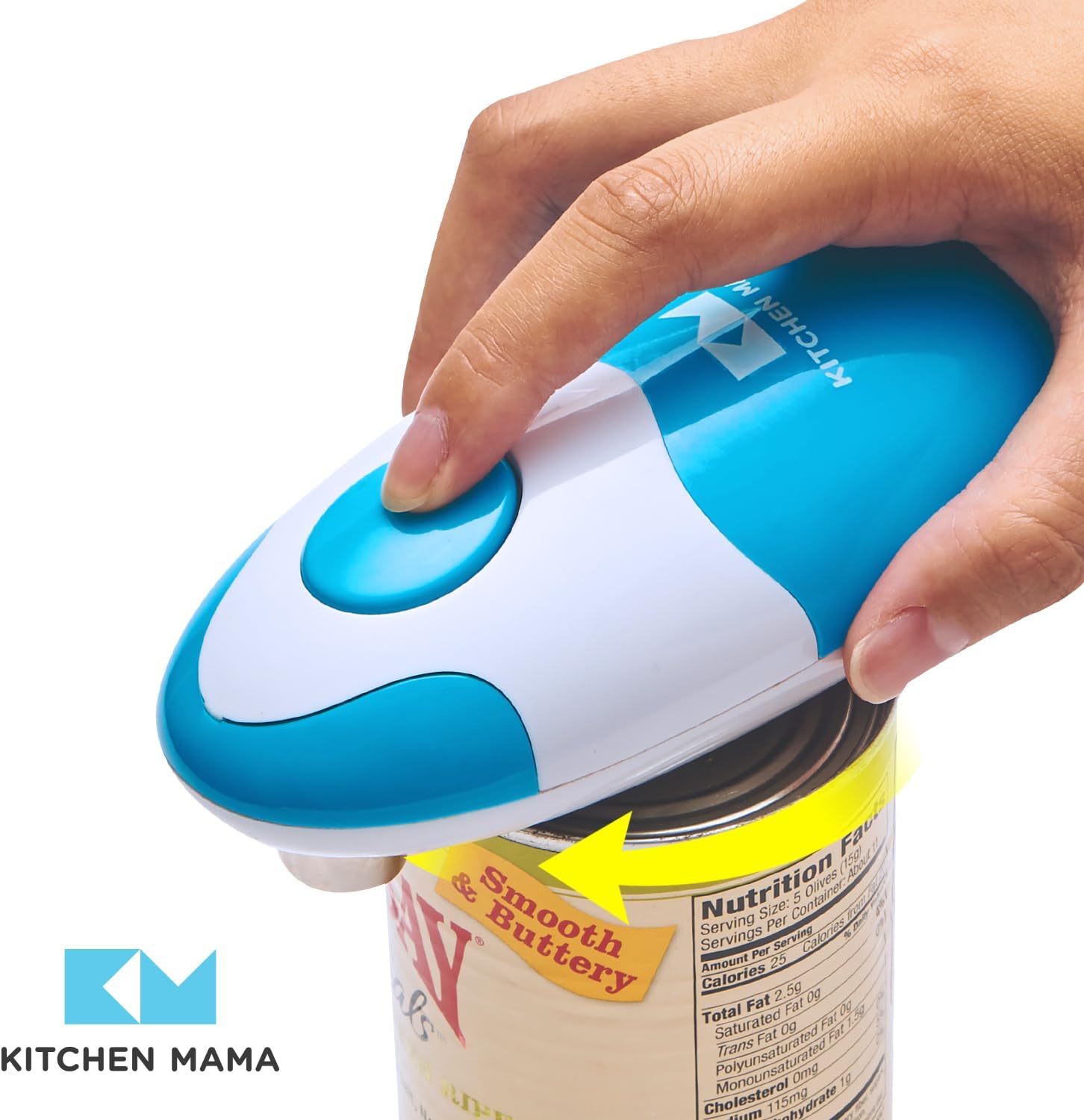 Thumbnail 6 de Kitchen Mama Auto Electric Can Opener, Sky Blue — Hands-Free, Smooth Edge, Battery Operated