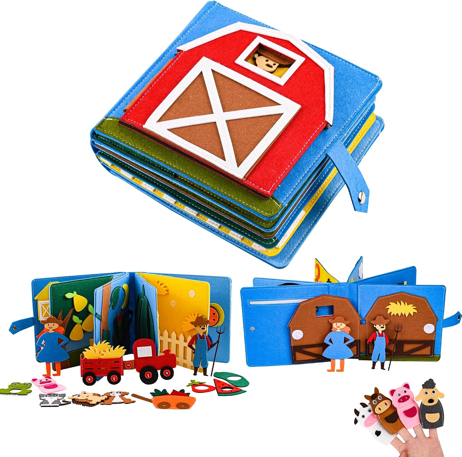 Detalle de Quiet Book 3D Filz Beschäftigungsbuch für Kinder 🎲