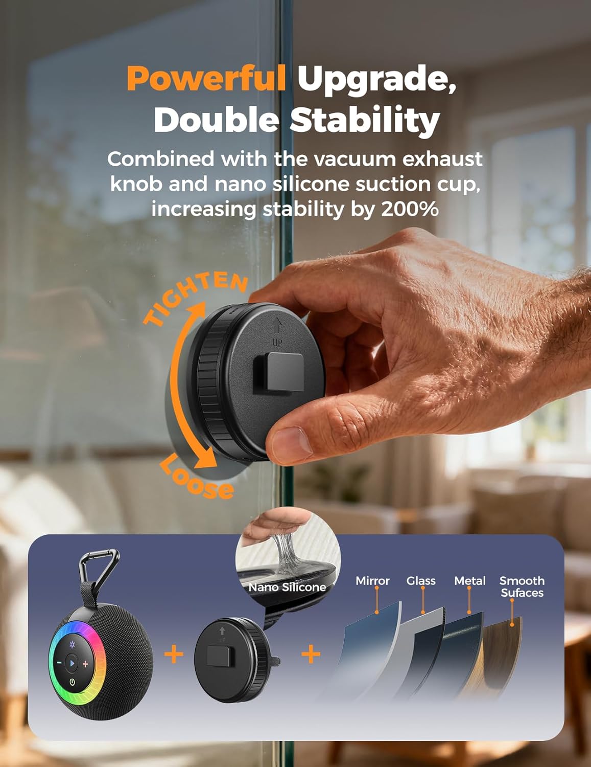 Thumbnail 4 de UOHHBOE Bluetooth Shower Speaker (C06) with IPX7 protection, 24H playtime and wireless stereo pairing