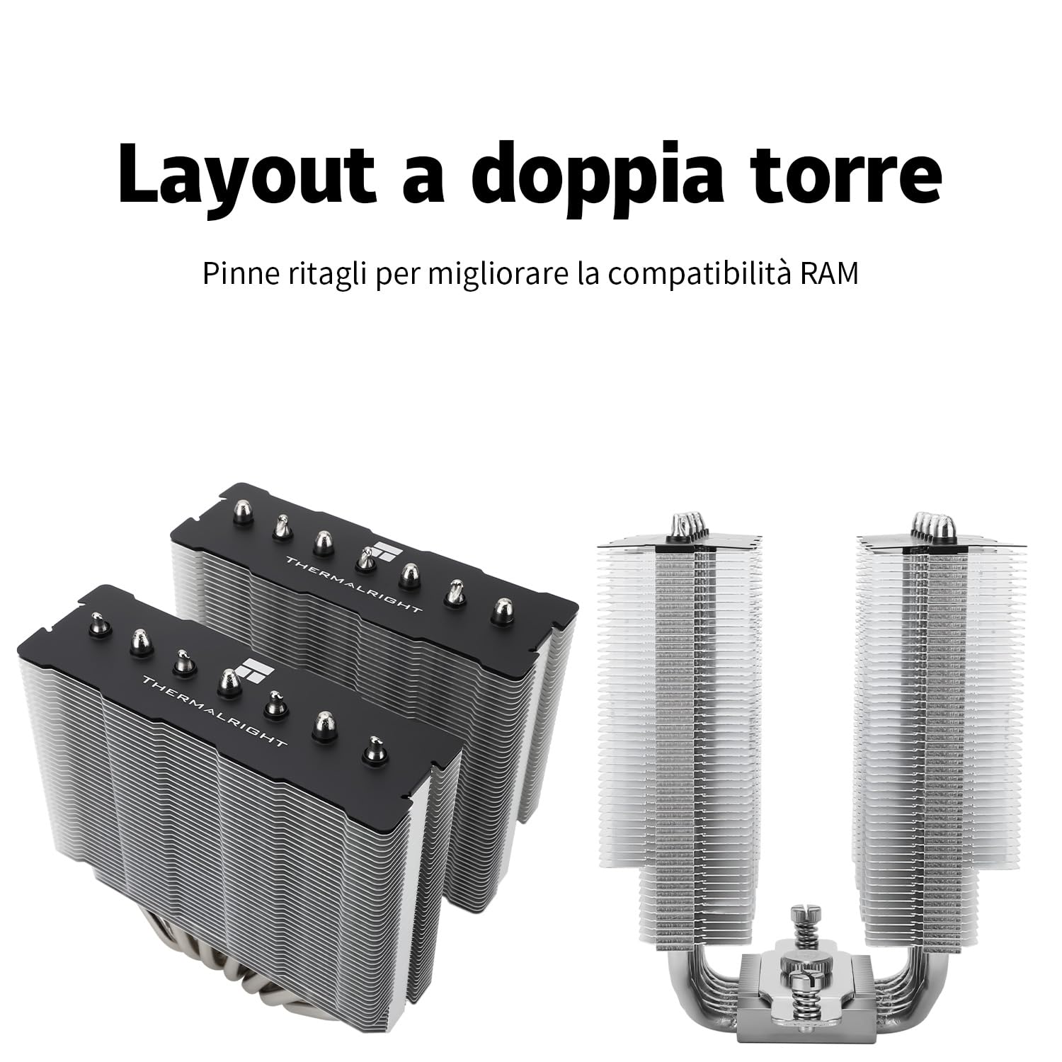 Detalle 2 de TR Phantom Spirit 120SE CPU-Kühler mit 7 Heatpipes, Doppel-120-mm-Lüfter TL-C12B V2 PWM (AGHP 4.0) für AM4/AM5 & Intel 1700/1200