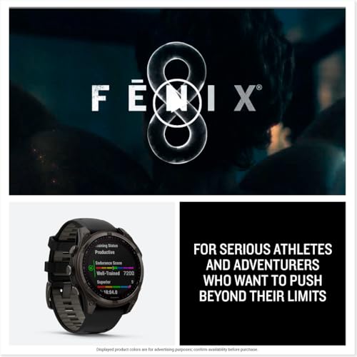 Thumbnail 8 de Garmin fēnix 8 Solar Sapphire, 47mm DLC Titanium Black/Pebble Gray