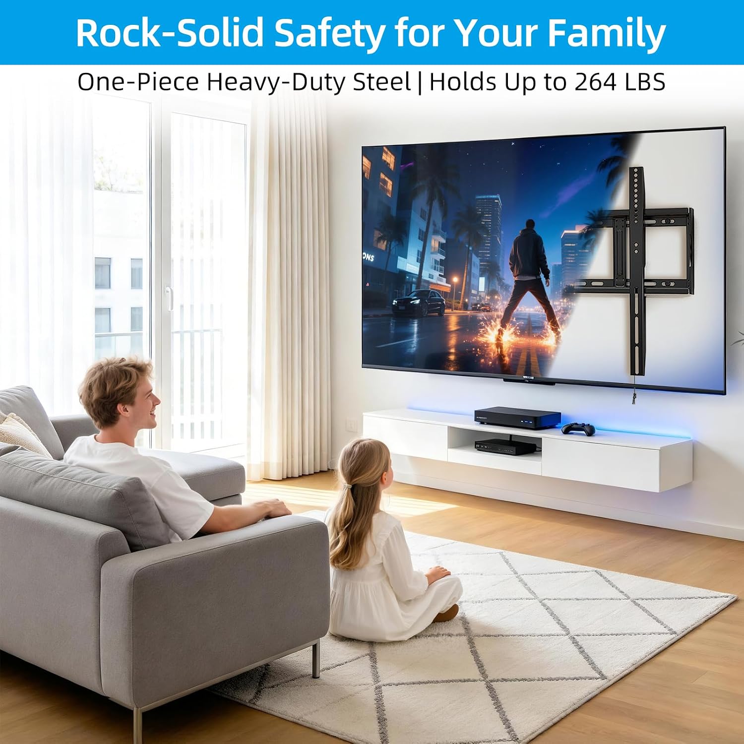 Thumbnail 5 de HOME VISION Ultra Heavy-Duty TV Wall Mount 215 kg