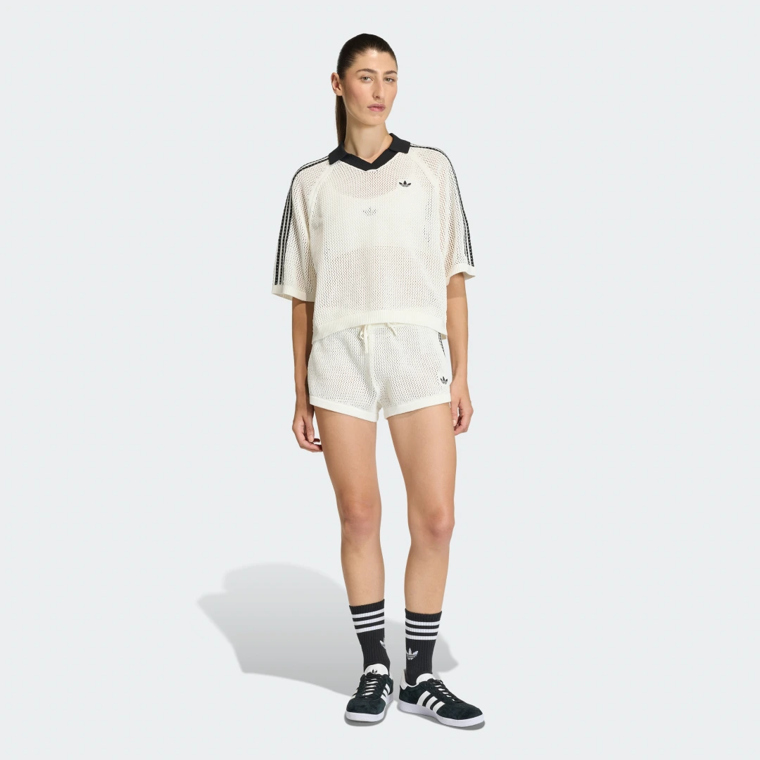 Thumbnail 2 de POLO de punto con ganchillo Adidas — color blanco