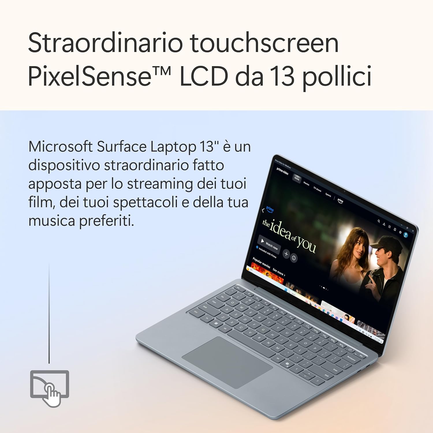 Detalle de Microsoft Surface Laptop Copilot+ PC 13” – Snapdragon X Plus, 16 GB RAM, 512 GB SSD, touchscreen PixelSense