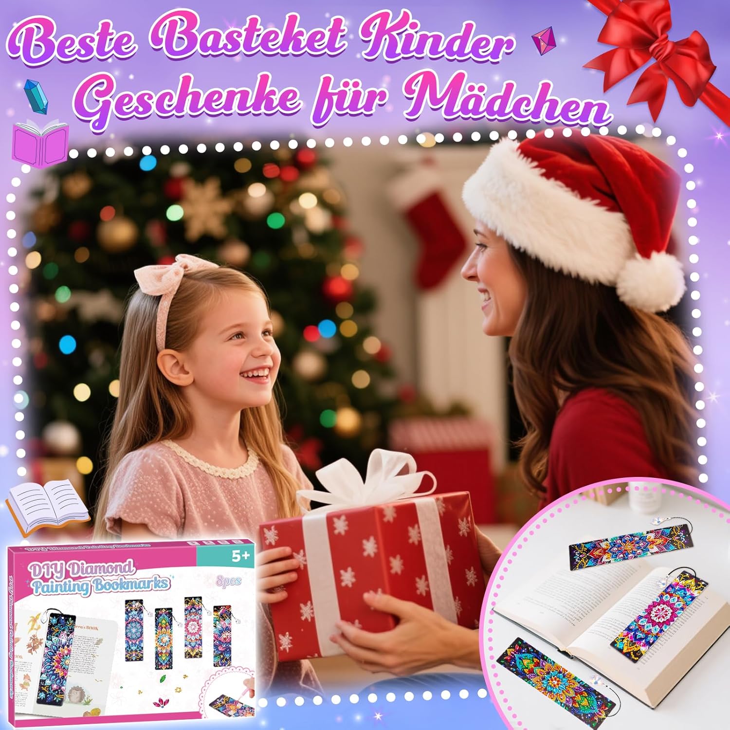 Thumbnail 5 de Diamond Painting Lesezeichen 8er Set 📚