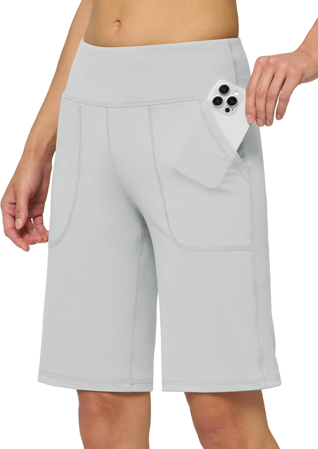 Thumbnail 1 de WILIIT Damen Shorts Sommer Sporthose Bermuda – High Waist, 7 Zoll Innennaht, 3 Taschen