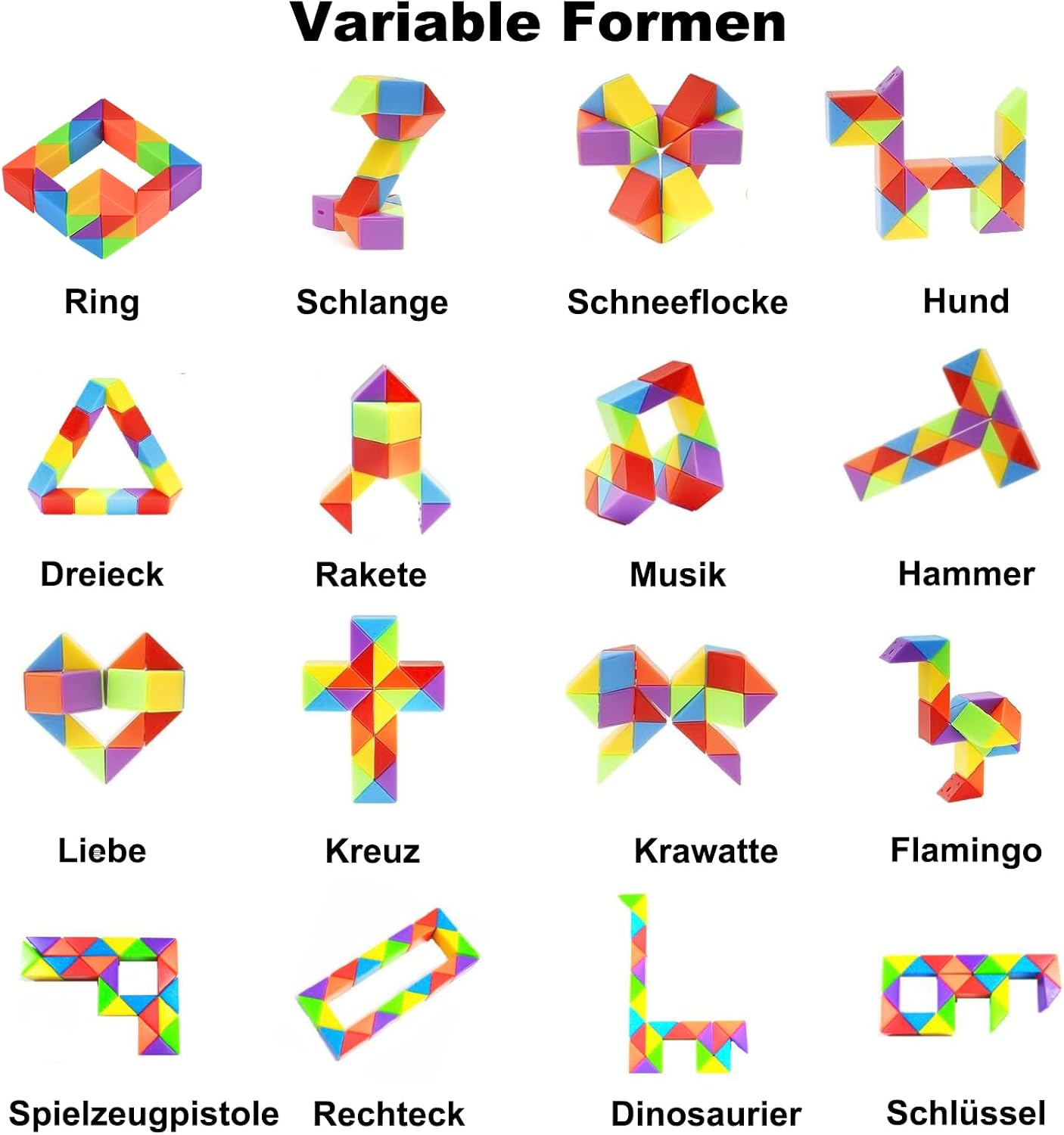 Thumbnail 4 de GOLDGE Magic Snake 24er-Set (24 Blöcke) – Würfelpuzzle als Mitgebsel für Kindergeburtstag