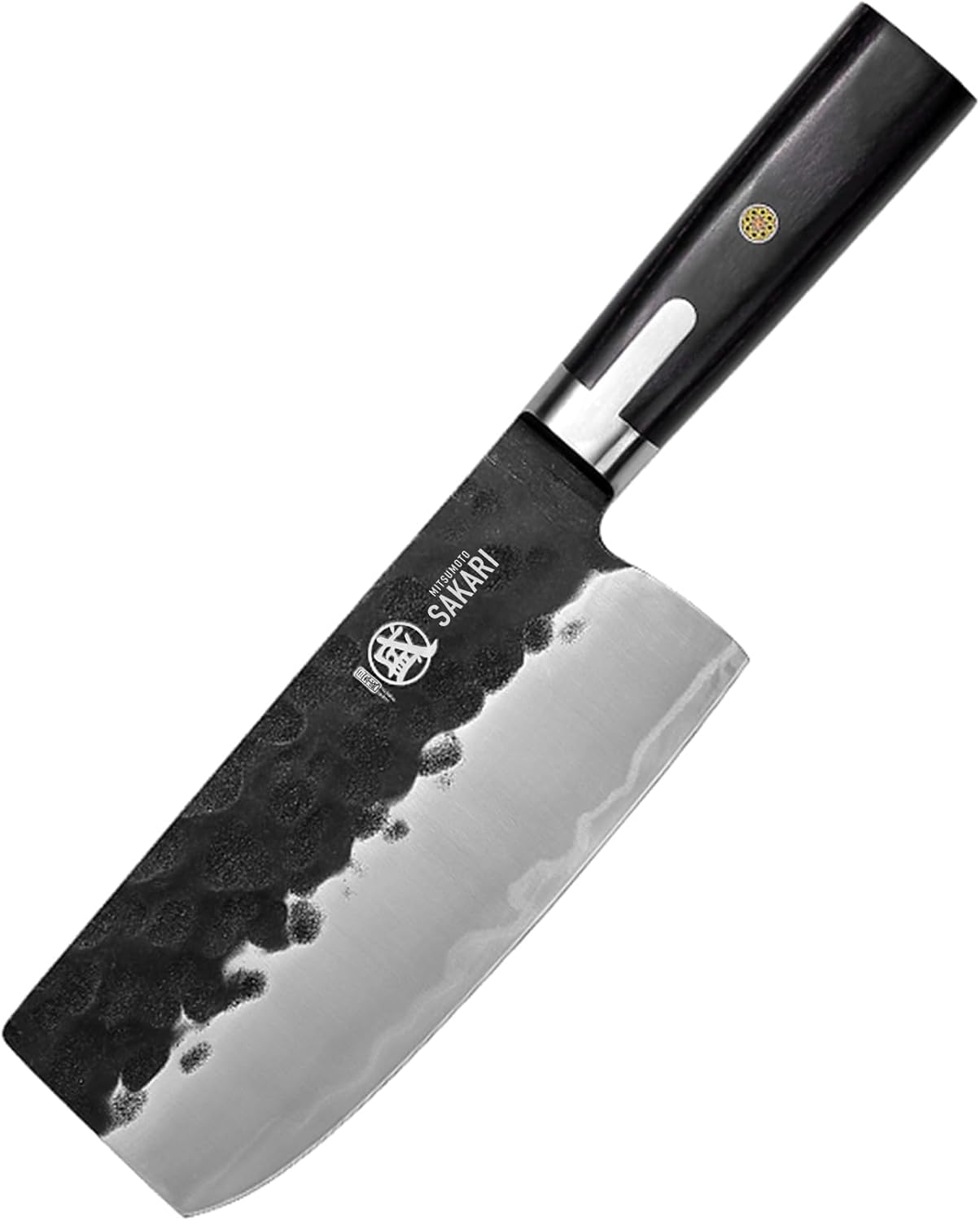 Detalle de MITSUMOTO SAKARI MS-1991-G-IT Nakiri Knife, 16.5 cm S301 Steel Blade