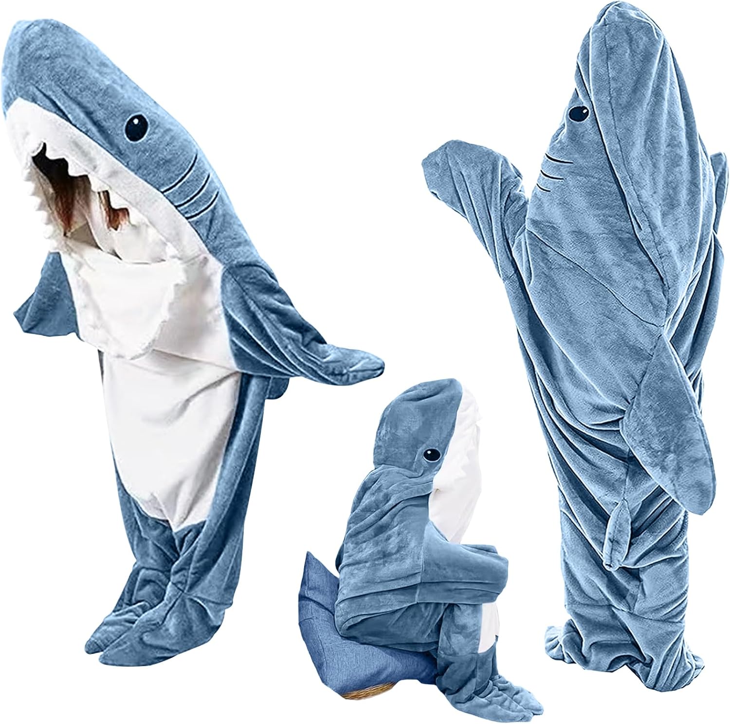 Detalle de Ambitelligence Shark Blanket Hoodie Onesie