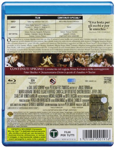 Thumbnail 1 de Amadeus (Director's Cut) [Italia] Blu-ray – Warner Bros