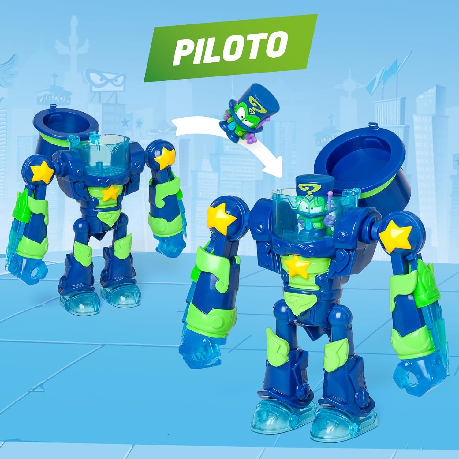 Detalle de SUPERTHINGS – Ultra Striker Enigma: Robot Ultra Striker de la Serie Kazoom Power