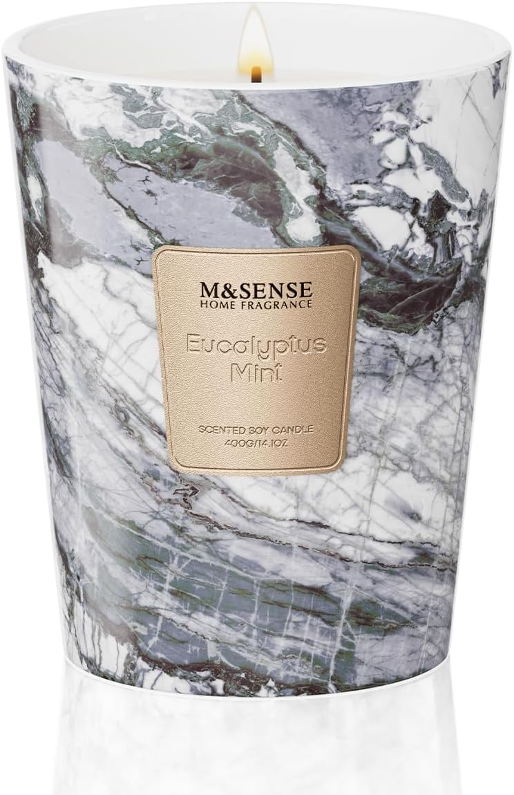 Detalle de M&SENSE MSSHUS01202M geurkaars, sojawas, eucalyptus-munt, 400 g