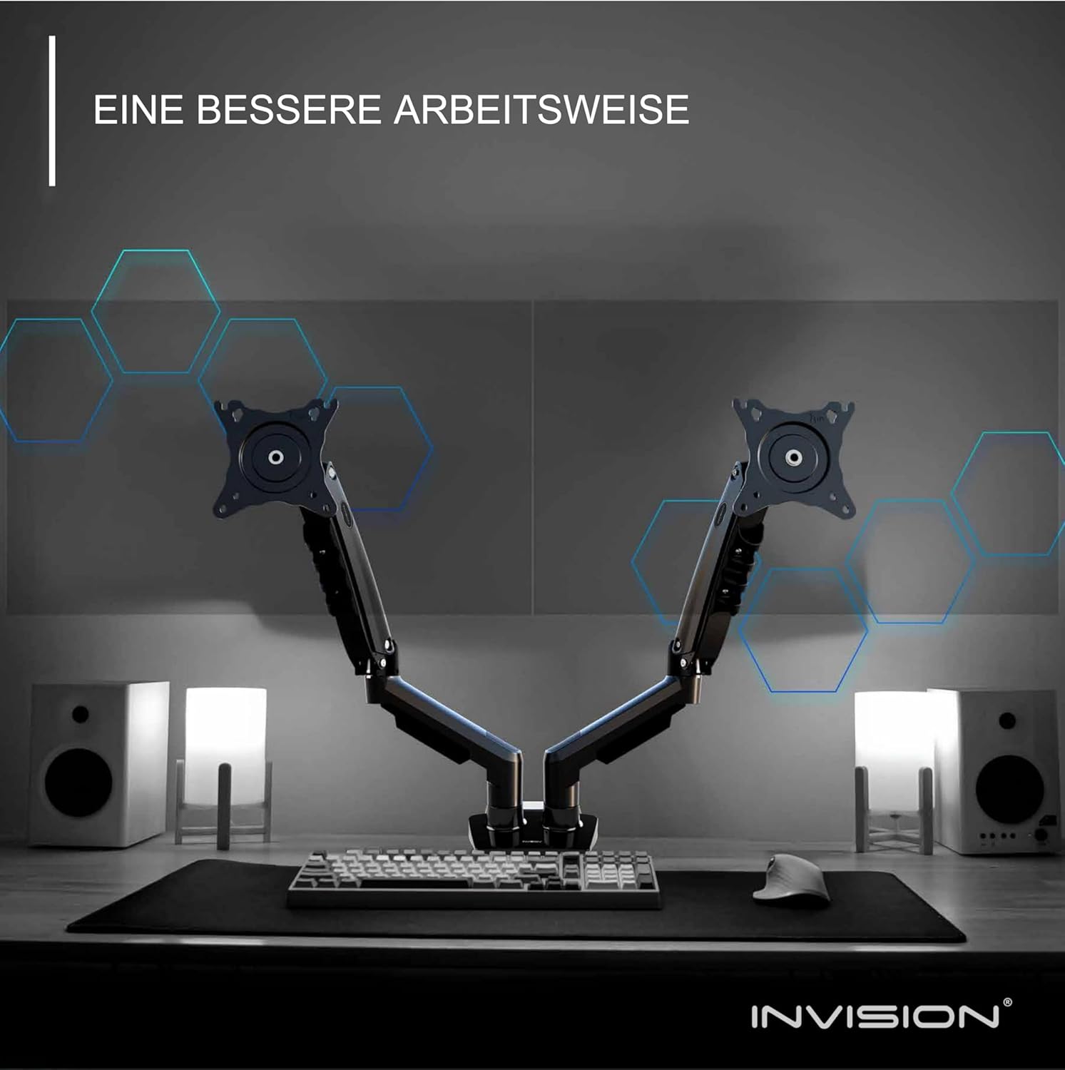 Thumbnail 3 de Invision MX400 Monitorhalterung 2er Doppelarm 19–32"