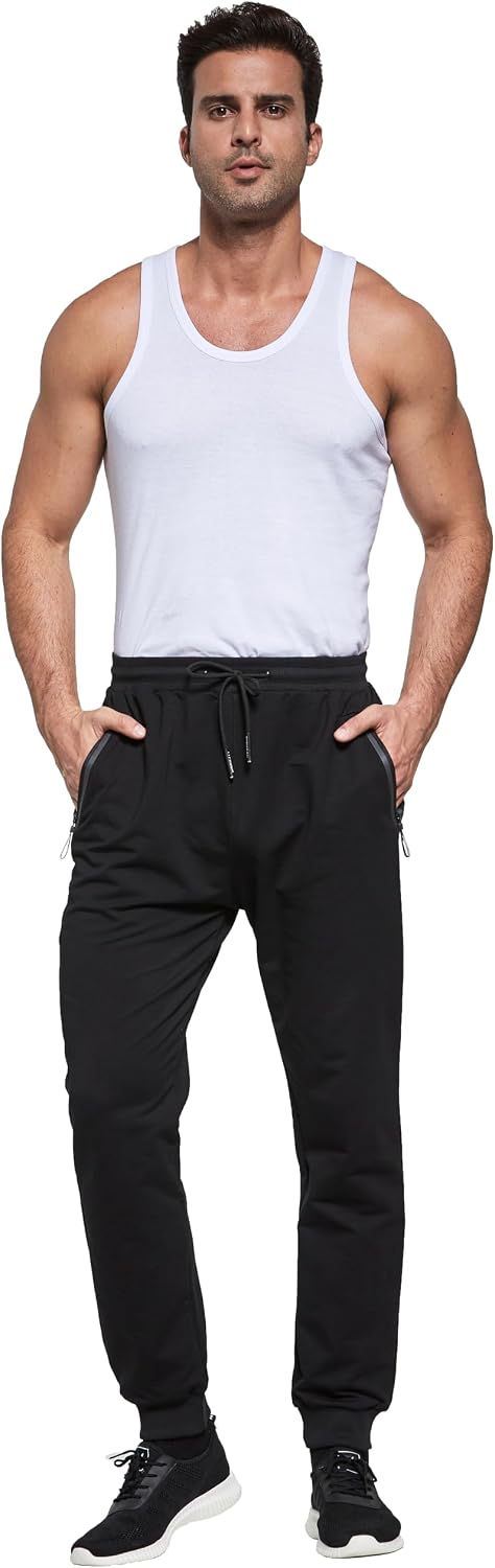 Detalle de HCSS Men’s Joggers Tracksuit Bottoms with Zip Pockets, Elasticated Waist & Drawstring
