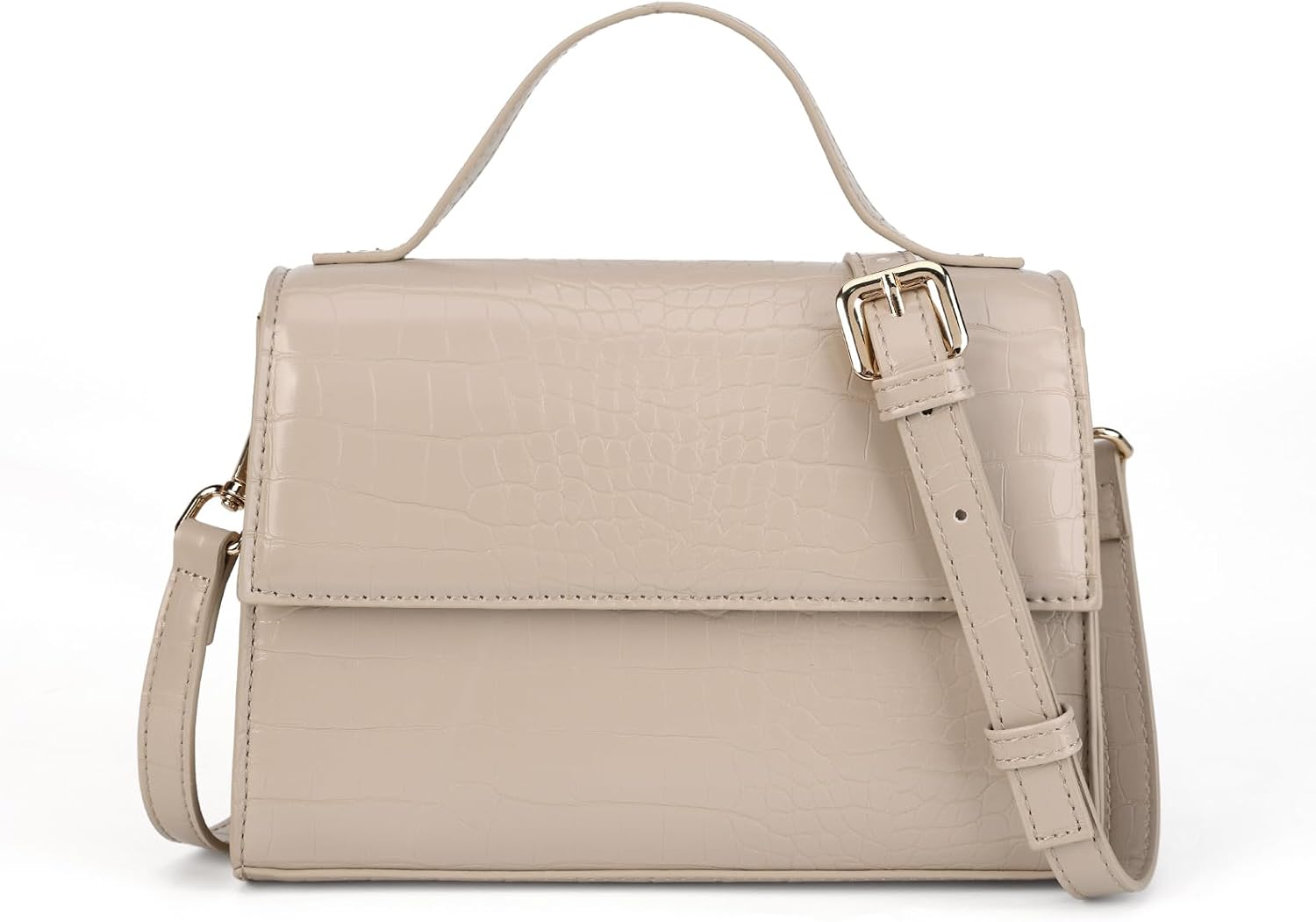 Thumbnail 6 de AFKOMST small hobo bag with crocodile look 20cm