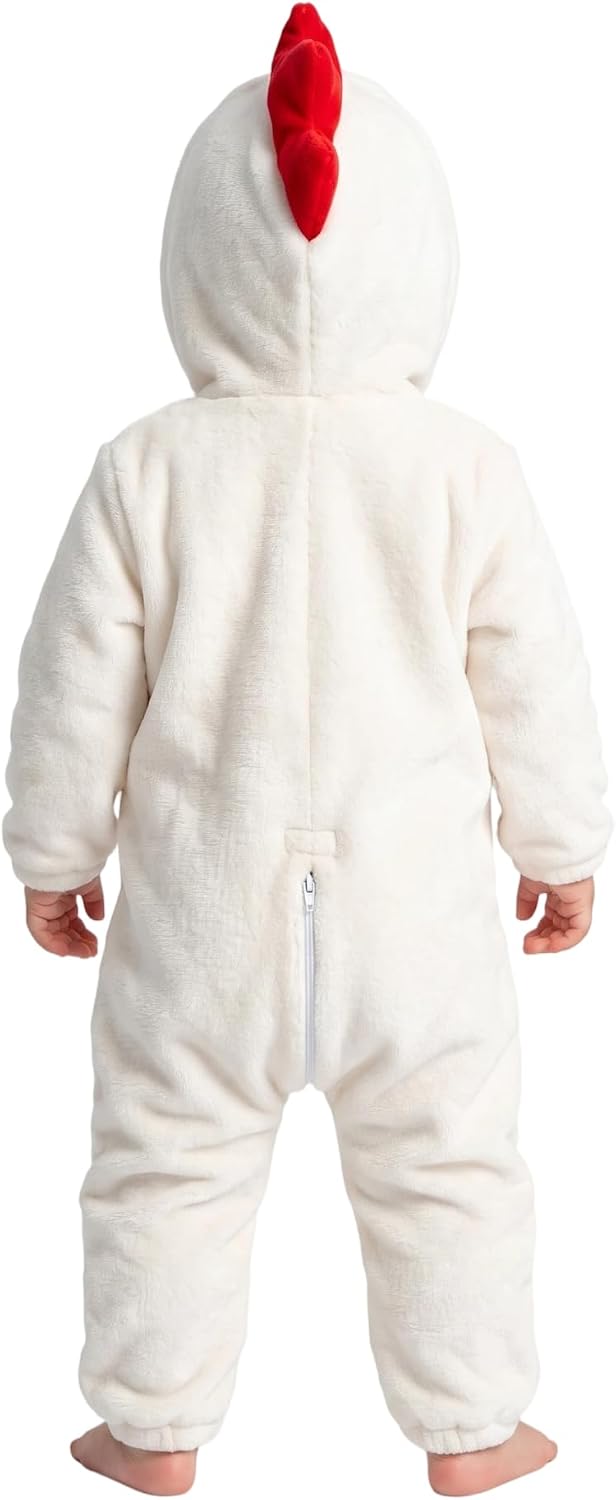 Thumbnail 6 de LONULAIN Baby Animal Costume Pajamas, Flannel Hooded Romper with Zipper
