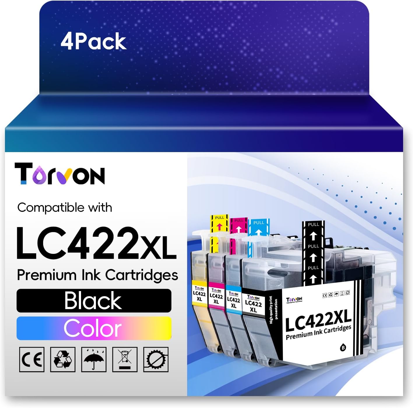 Detalle de Torvon LC422XL Cartouches d'encre compatibles Brother