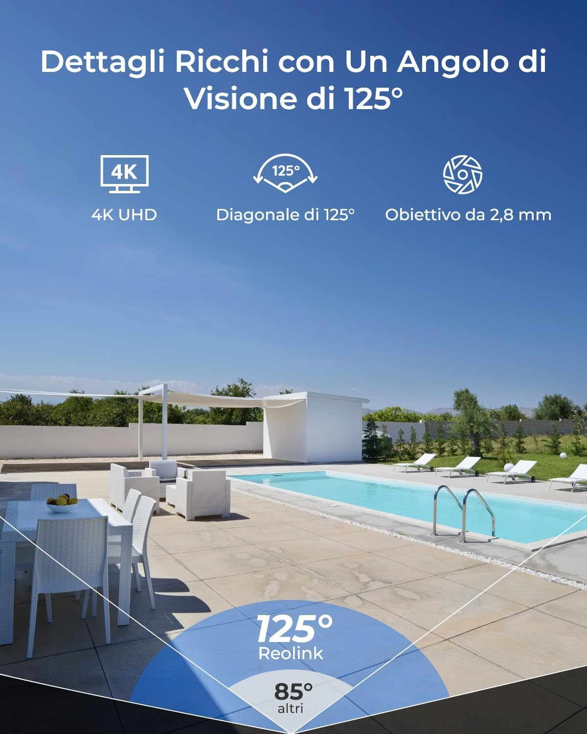 Detalle de Reolink RLC-840WA 4K Telecamera Wi‑Fi 6