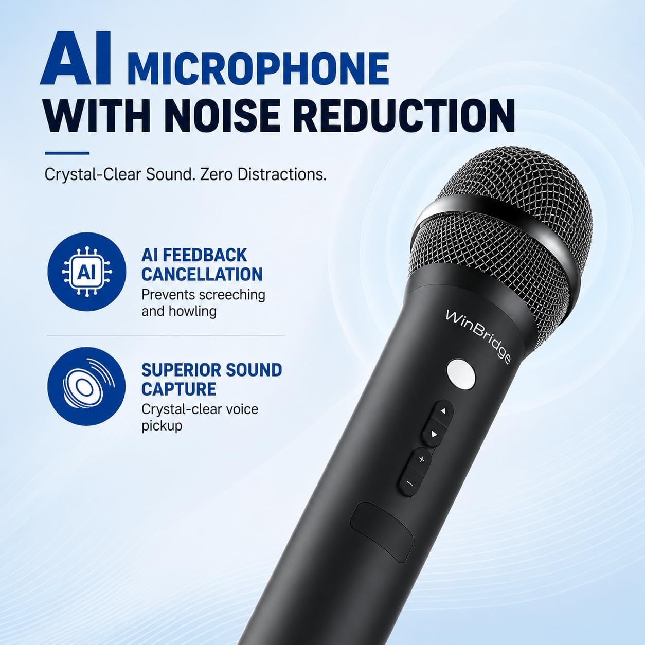 Detalle de H9 15W Wireless Bluetooth Microphone for Teaching 🎤