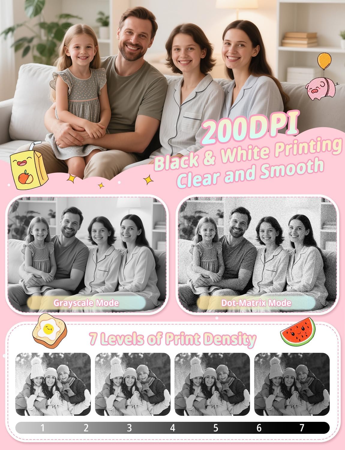 Thumbnail 3 de YOHOOLYO Kids Camera Instant Print: 32GB, 3 Paper Rolls, 2.4" Display, 1080P Video – Pink