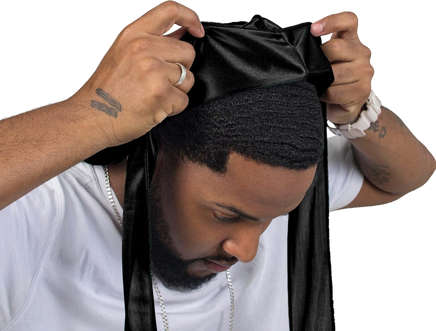 Detalle 2 de ForceWave Silky Durag Pack 43-inch Tail