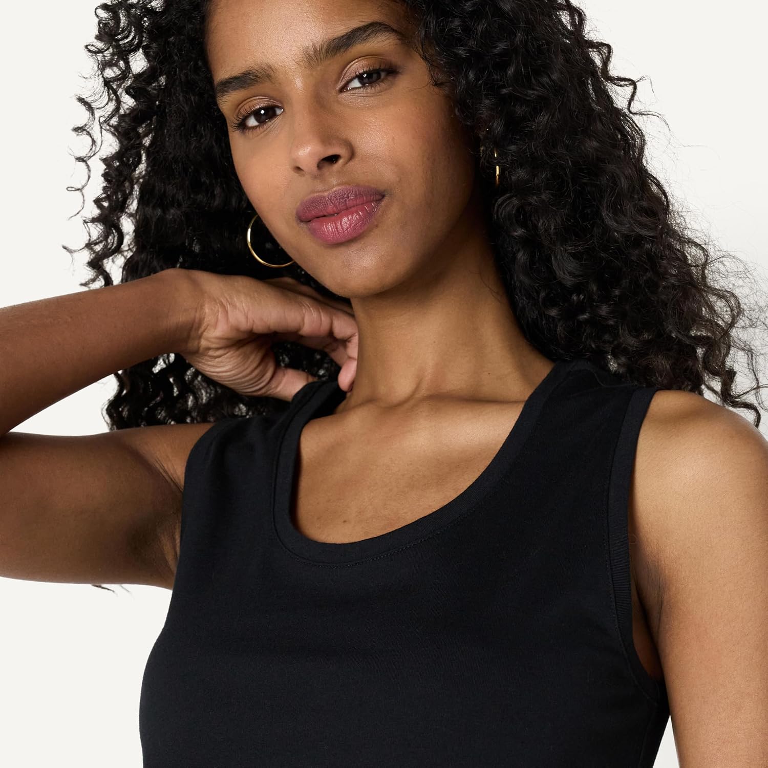 Detalle de Amazon Essentials Damen Regular Fit Ärmelloses Tanktop aus 100% Baumwolle – 2er-Pack