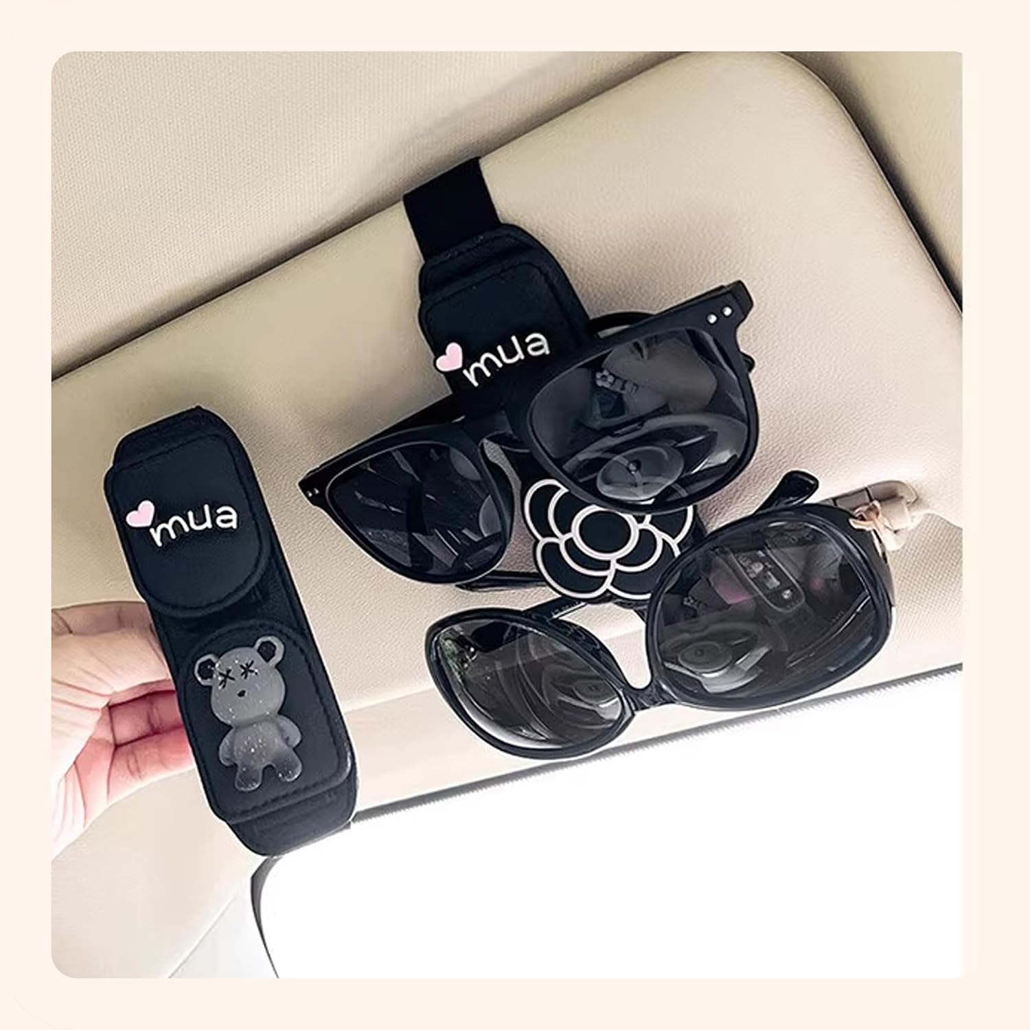 Detalle 2 de UINSUE Leather Car Sunglasses Holder