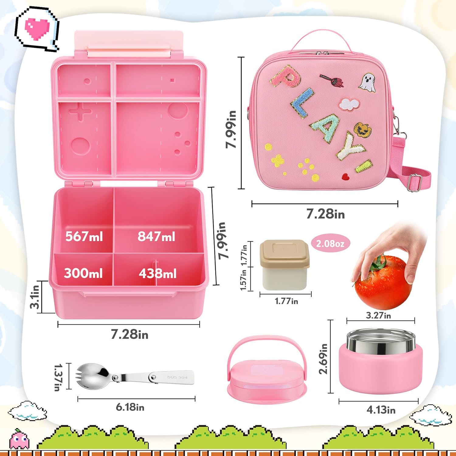 Detalle de Game Lunch Box 9oz Thermo Food Jar 🍱