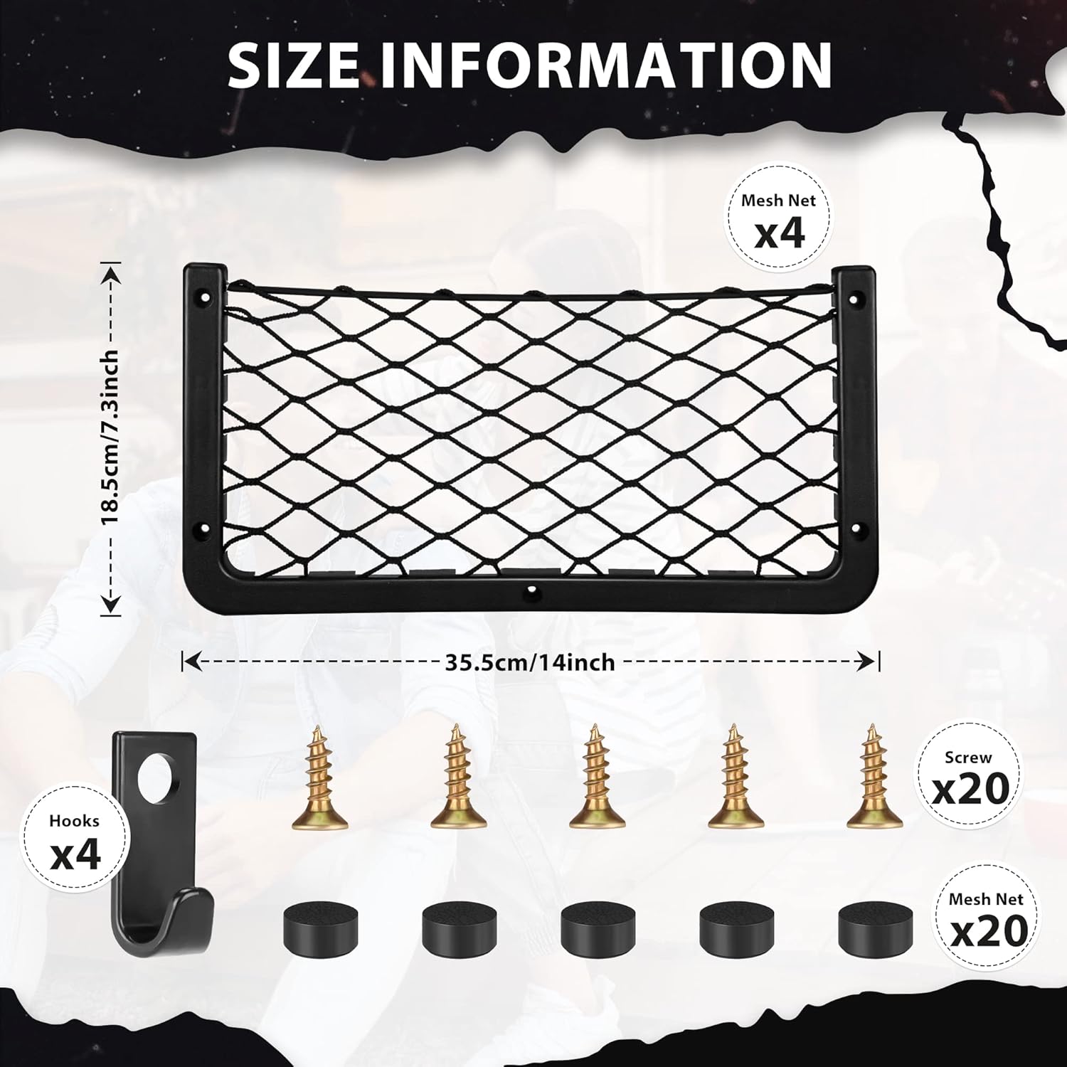 Detalle de EINESIN Storage Nets 4 pack