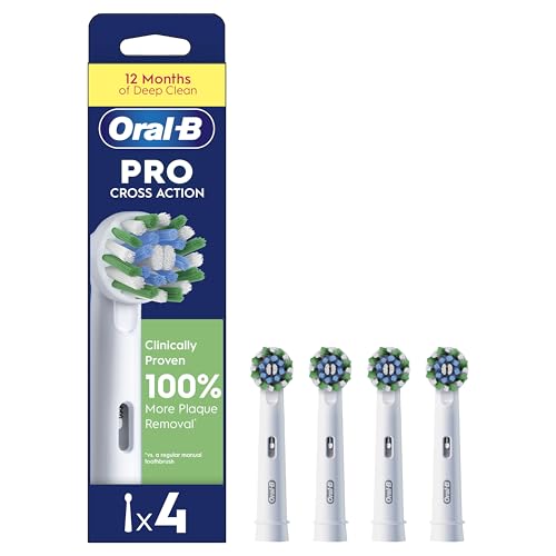 Imagen de Oral-B Pro Cross Action Electric Toothbrush Heads, 4 Count (White) – Key Considerations en OfertitasTOP