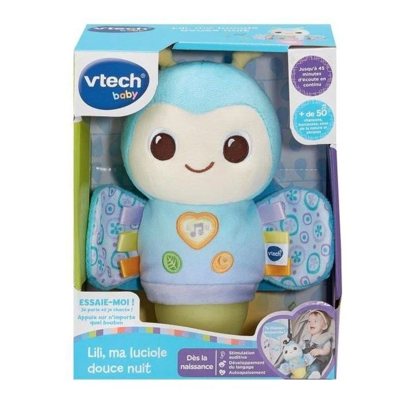 Detalle de Peluche Luz Nocturna VTech Lili Mi Luciérnaga 8 Colores Temporizador