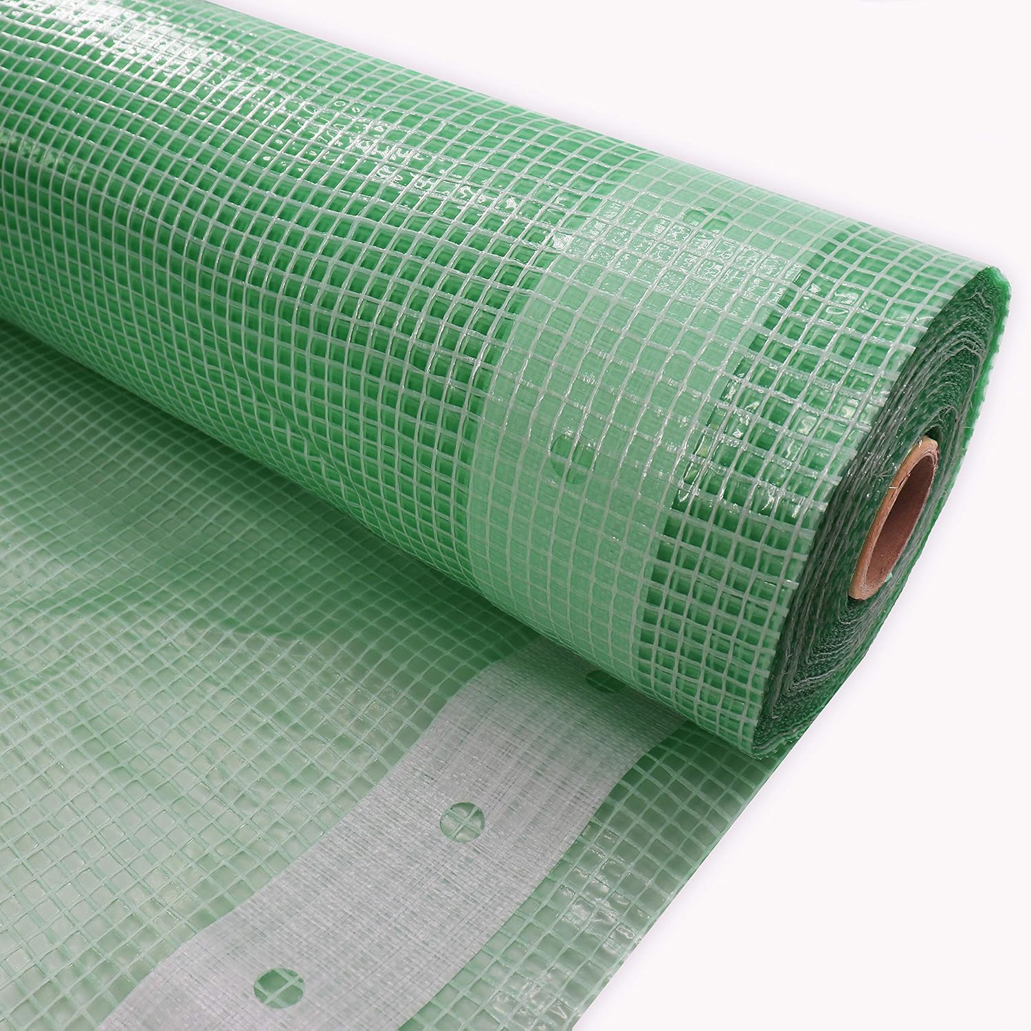 Detalle de Aquagart Gewächshausfolie Gitterfolie Frühbeetfolie – UV-stabil, grün/transparent, 250 g/m², verstärkter Rand