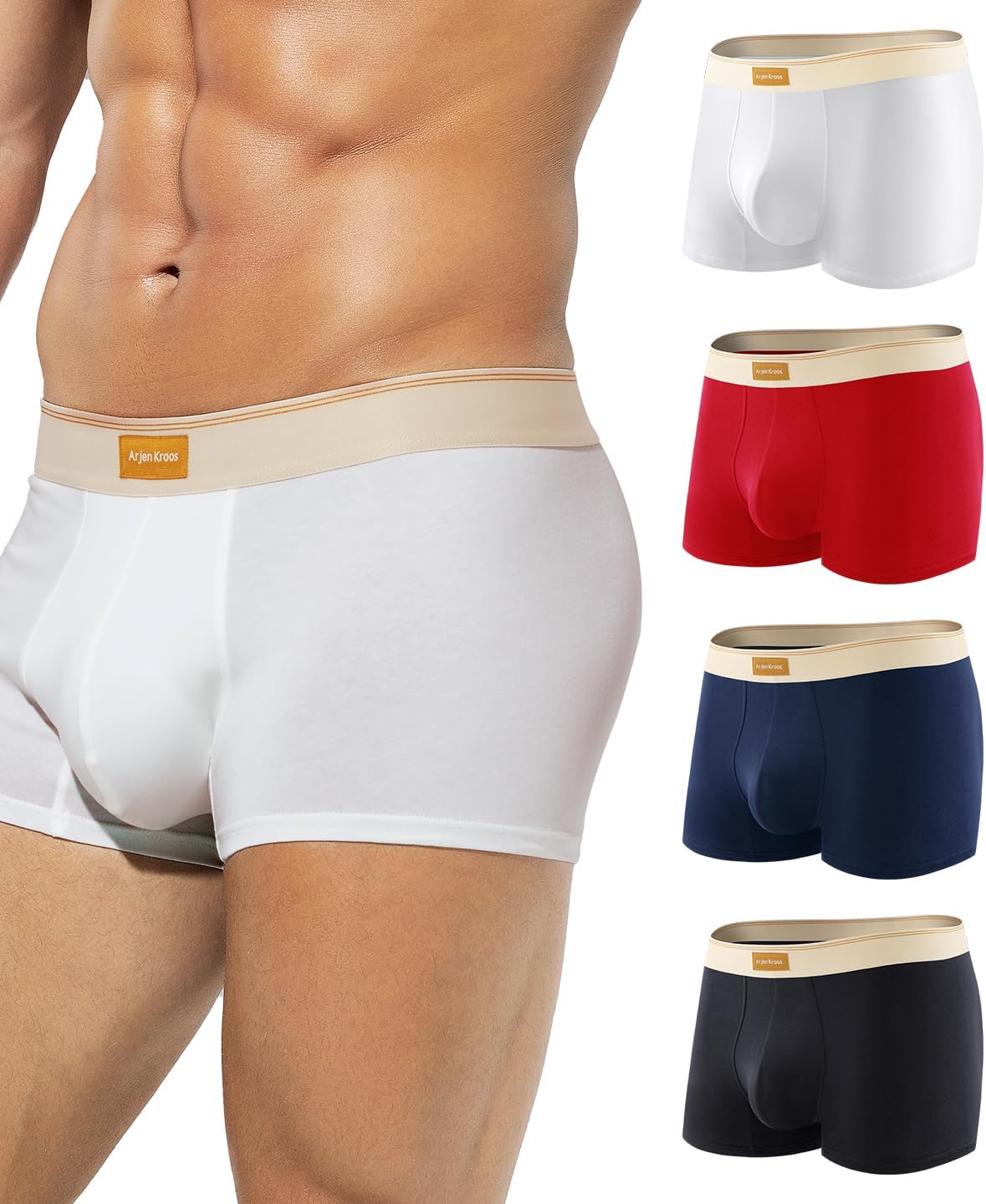 Detalle de Casey Kevin Men’s Underwear Multipack Trunks – Cotton Boxer Shorts with Elastic Waistband (4 Pack)