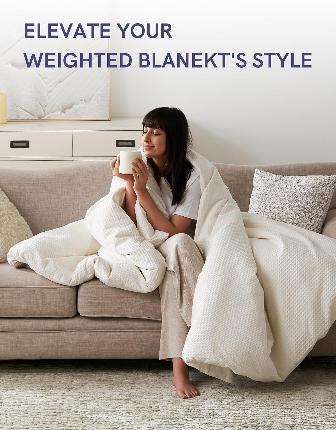 Thumbnail 5 de YnM Cotton Waffle Duvet Cover 60x80