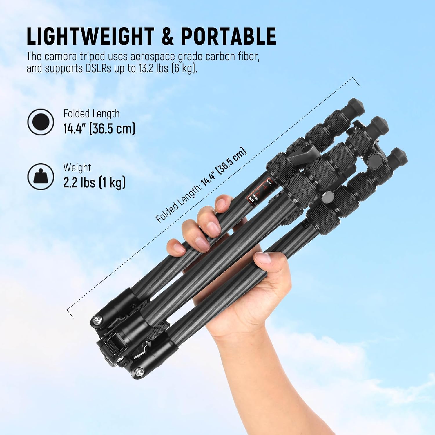 Detalle 2 de NEEWER TP39 Carbon Fiber Tripod 65