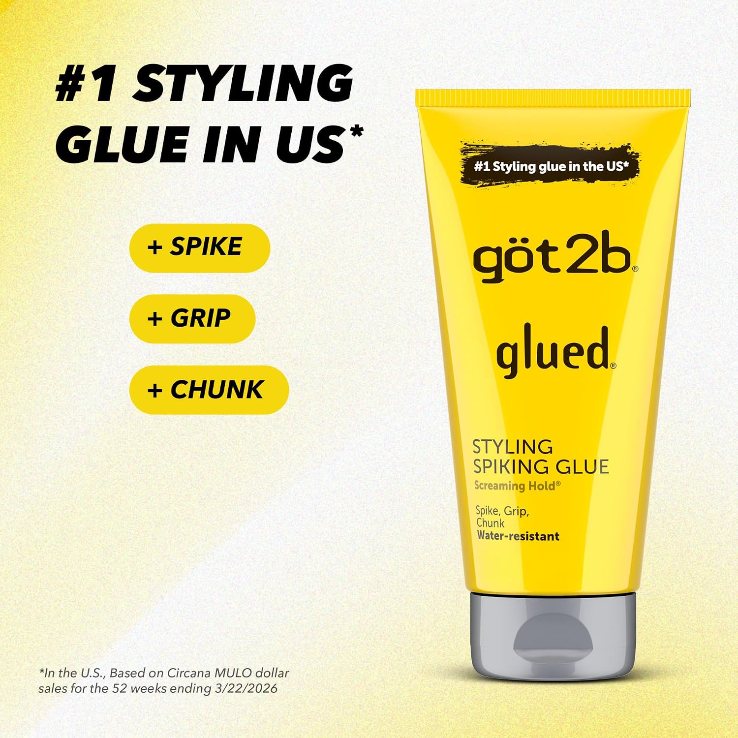 Thumbnail 1 de Got2B MELARQT Glued Styling Spiking Hair Gel, Water-Resistant Hold