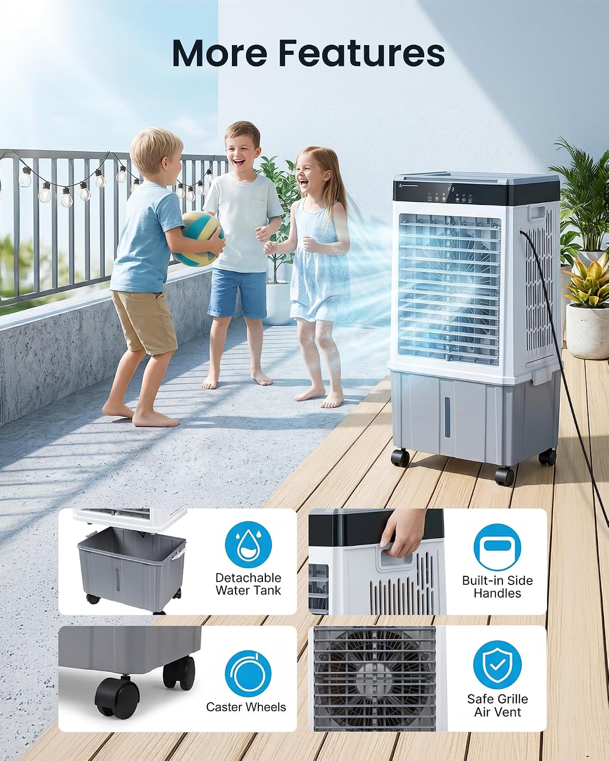 Detalle de Air Choice Swamp Cooler, 3000CFM 31" Evaporative Air Cooler