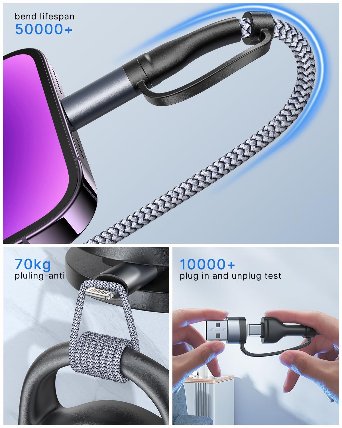 Thumbnail 5 de 4 in 1 Fast Charging Cable 60W ๐