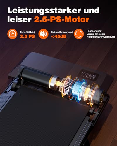 Detalle 2 de Superun Walking Pad mit Steigung, KI-Trainer-App, Handgriffen und 136 kg Traglast