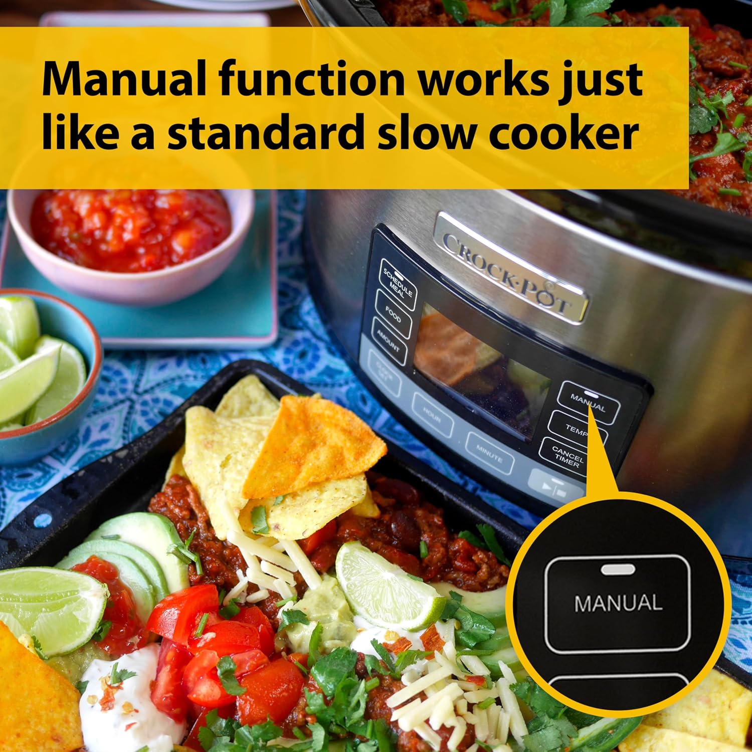 Thumbnail 4 de Crock-Pot TimeSelect Digital Slow Cooker (5.6 L) – Programmable, Keep Warm, and Energy Efficient