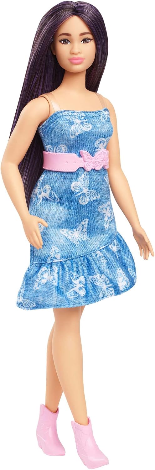 Thumbnail 6 de Barbie Fashionistas Puppe Nr. 230 HYT88 mit blondem Haar im rosa Metallic-Minikleid