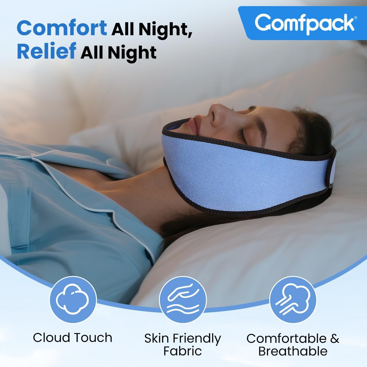 Thumbnail 5 de Comfpack Face Ice Pack for Wisdom Teeth, Wearable Wrap with 4 Reusable Gel Packs