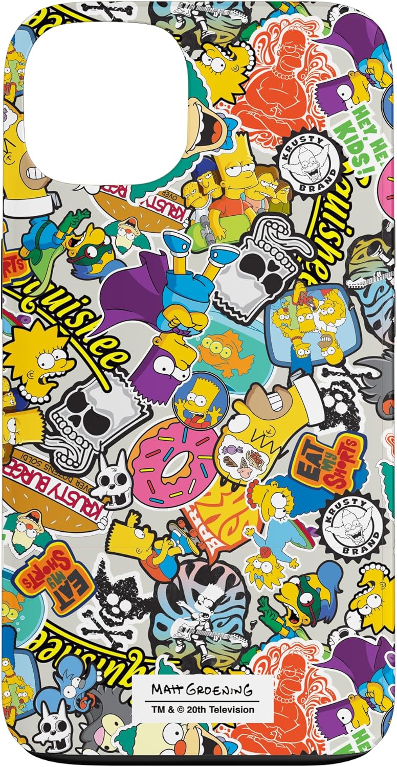 Thumbnail 6 de Collage di adesivi I Simpson Custodia per iPhone 15 Pro