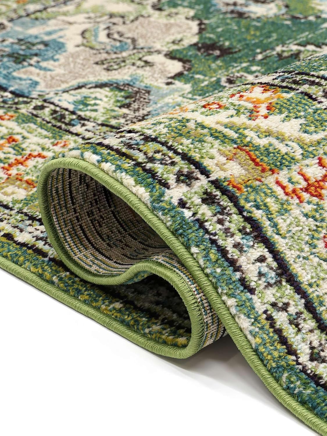 Detalle 2 de RugVista Leia 200 x 300 cm Green Vintage Rug, Medium Pile