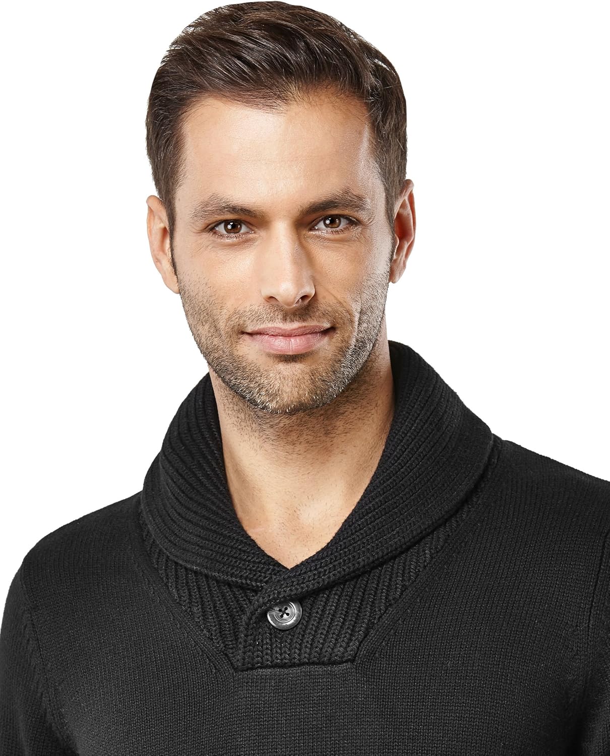Thumbnail 1 de Maglione pullover elegante da uomo Vincenzo Boretti, collo sciallato a costine slim