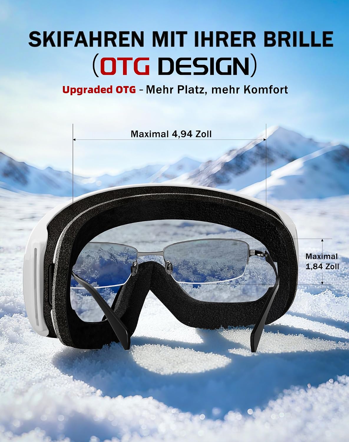 Thumbnail 4 de InnerKing Skibrille OTG Wide-Fit