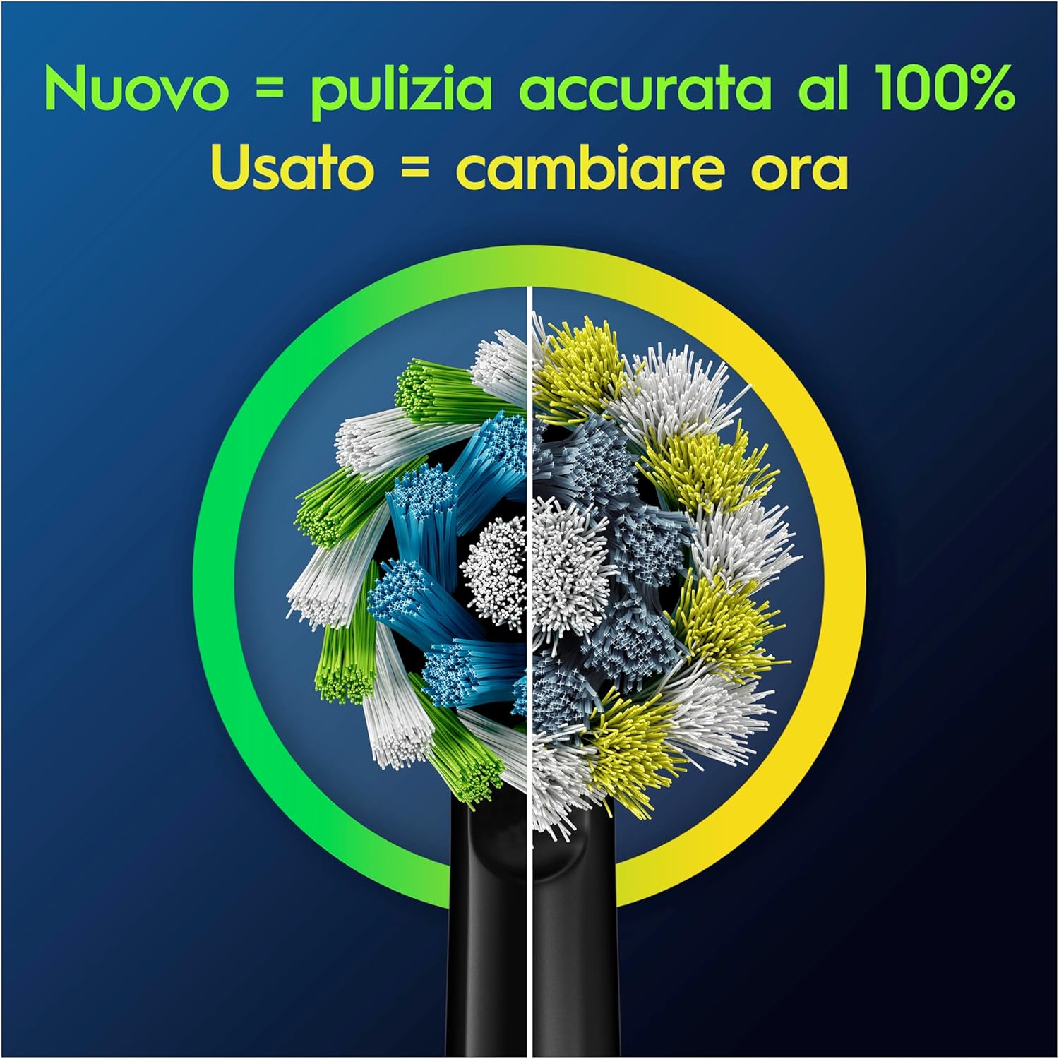 Detalle de Oral-B Testina di Ricambio PRO Cross Action Nera – Confezione da 12 Testine